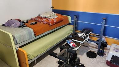 Letto doppio scorrevole boiserie cameretta