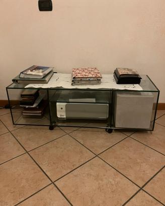 Porta tv in vetro