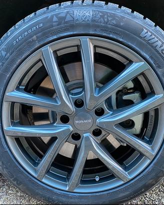 4 gomme  invernali   215/55 R18 con cerchi in lega