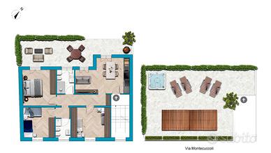 4vano con livelterrazza e terrazza sovrastante