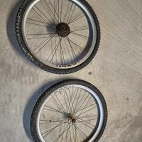 Cerchi MTB 26 completi copertoni 