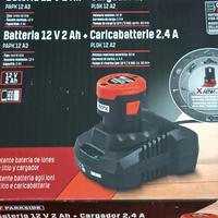 batteria Parkside 12v 2ah con caricabatterie 