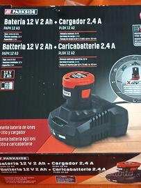 batteria Parkside 12v 2ah con caricabatterie 