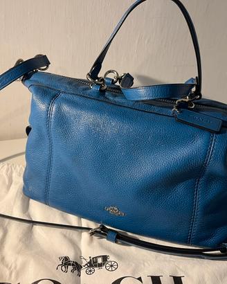 Borsa Coach blu con tracolla da donna