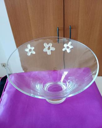 CENTROTAVOLA IN VETRO E ARGENTO VALENTI
