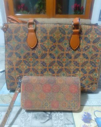 borsa e portafoglio in sughero artigianale 