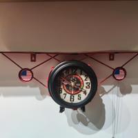 Orologio Americano Mensola Porta Oggetti Metallo