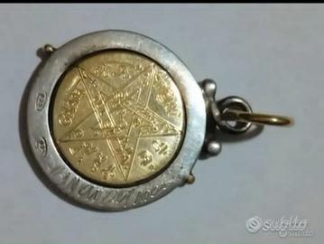 ciondolo in argento con placcatura in oro