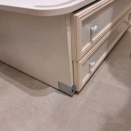letto singolo con cassettoni 