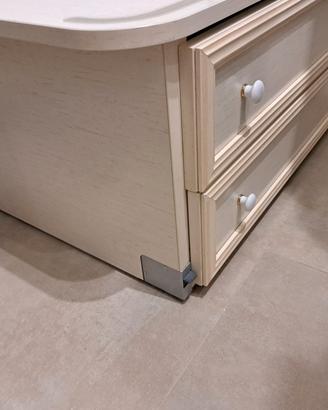letto singolo con cassettoni 