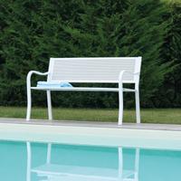 Panchina 2 posti - 128 cm in ferro color bianco