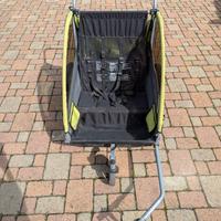 Rimorchio per bici - passeggino per 2 bambini