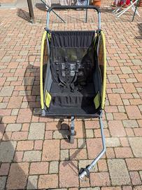 Rimorchio per bici - passeggino per 2 bambini