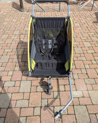 Rimorchio per bici - passeggino per 2 bambini