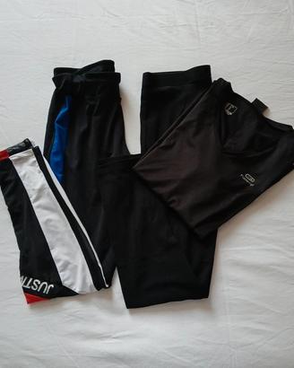 Set 2 leggins e 1 t-shirt tecnica 