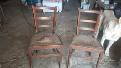 Sedie in legno da restaurare 