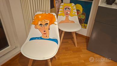 sedie dipinte