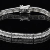 BRACCIALE TENNIS IN ORO BIANCO 18 KT CON BRILLANTI