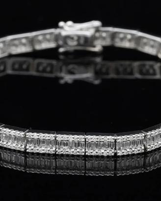 BRACCIALE TENNIS IN ORO BIANCO 18 KT CON BRILLANTI