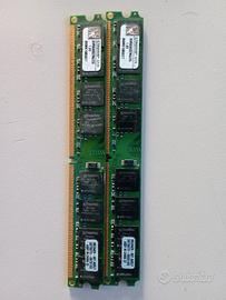 kingstone memoria RAM ddr2 2gb×2gb 4gb 1,8v
