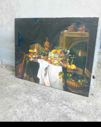 Titolo: Quadro Natura Morta con Frutta e Oggetti A