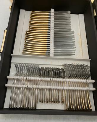 Set di posate da 12 in oro zecchino