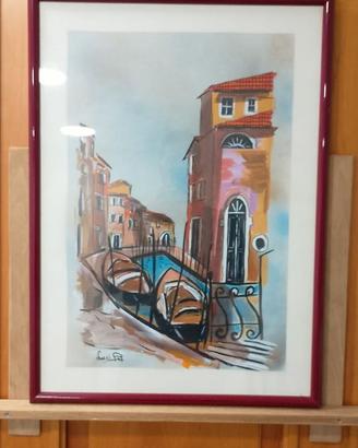 QUADRO CON CORNICE BARCHE VENEZIANE