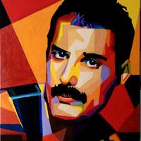 Freddie Mercury - Olio su tela 50x40