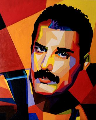 Freddie Mercury - Olio su tela 50x40