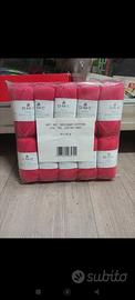 10 gomitoli di Cotone Dmc da 50 gr colore fragola