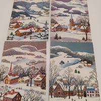 Cartoline vintage di Buon NATALE e felice anno