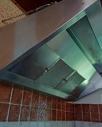 cappa professionale in acciaio inox ristorazione
