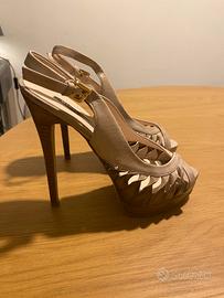 Scarpe N. 37 Cinti beige e marrone