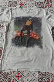 T-Shirt bianca con stampa Joker