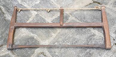 Antica Sega a Telaio in Legno Vintage