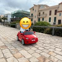 Auto elettrica Fiat 500 guida bimbo o telecomando.