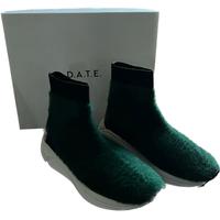 D.A.T.E. Sneakers verdi stivaletto con pelo