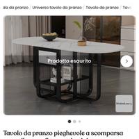 Tavolo da pranzo multifunzione pieghevole