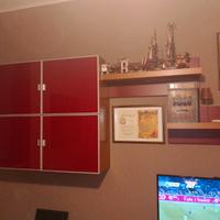 Vetrina sala con mensole con luce integrata