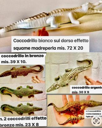 Statuine di Coccodrilli varie misure e materiali
