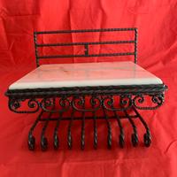 Splendida Mensola da Parete in Ferro Battuto e Mar