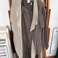 Completo tubino e spolverino in maglia