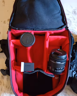 Borsa macchina fotografica Canon con accessori
