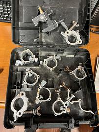 9+1 Clamp ganci per luci 9 Aliscaff e 1 SuperClamp