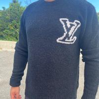 Maglione  nero girocollo Louis Vuitton taglia S