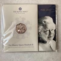 Moneta 50 pence dedicata alla Regina Elisabetta