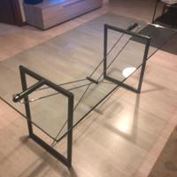 Tavolo 80x160 in vetro con struttura in acciao