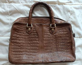 Borsa da donna vintage in vero Coccodrillo