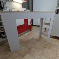 tavolo alto bianco rovere 120x50