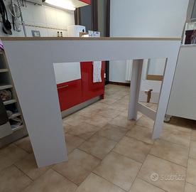 tavolo alto bianco rovere 120x50